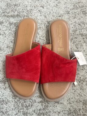 Simona Rossi Handmade Tuscan Suede Sandals 37/7 NEW